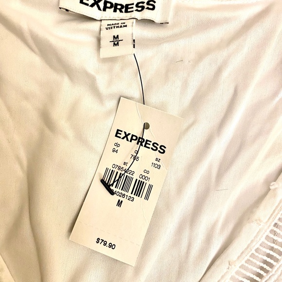 NWT Express Flutter Sleeve Fit & Flare Dress M - Picture 10 of 10